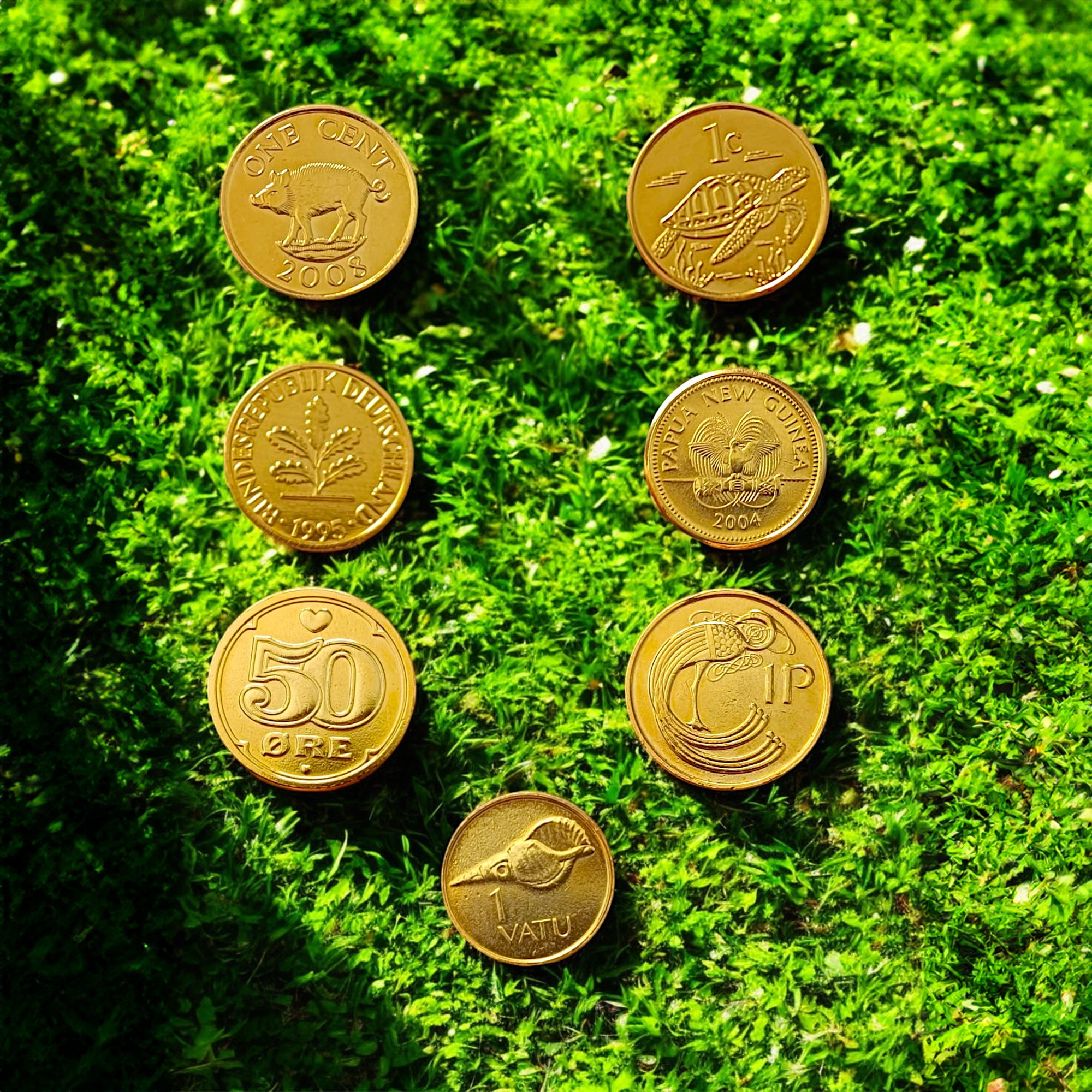 7 authentic coins plated in 24K gold - Lucky Coins | Certified