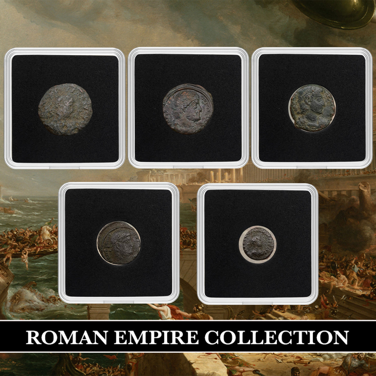 5 Authentic Roman Empire Coins - Emperors, Gods, and Legions | Certified