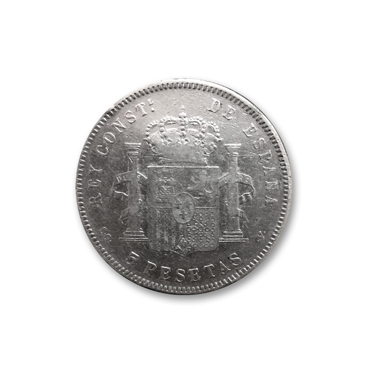 Authentic coin of the Spanish Monarchy - Silver Duro coin of Alfonso XIII El Cadete | Certified