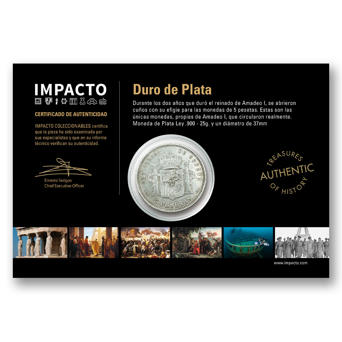 Moneda auténtica de la Monarquía Española - Duro de plata de Alfonso XIII El Pelón | Certificada