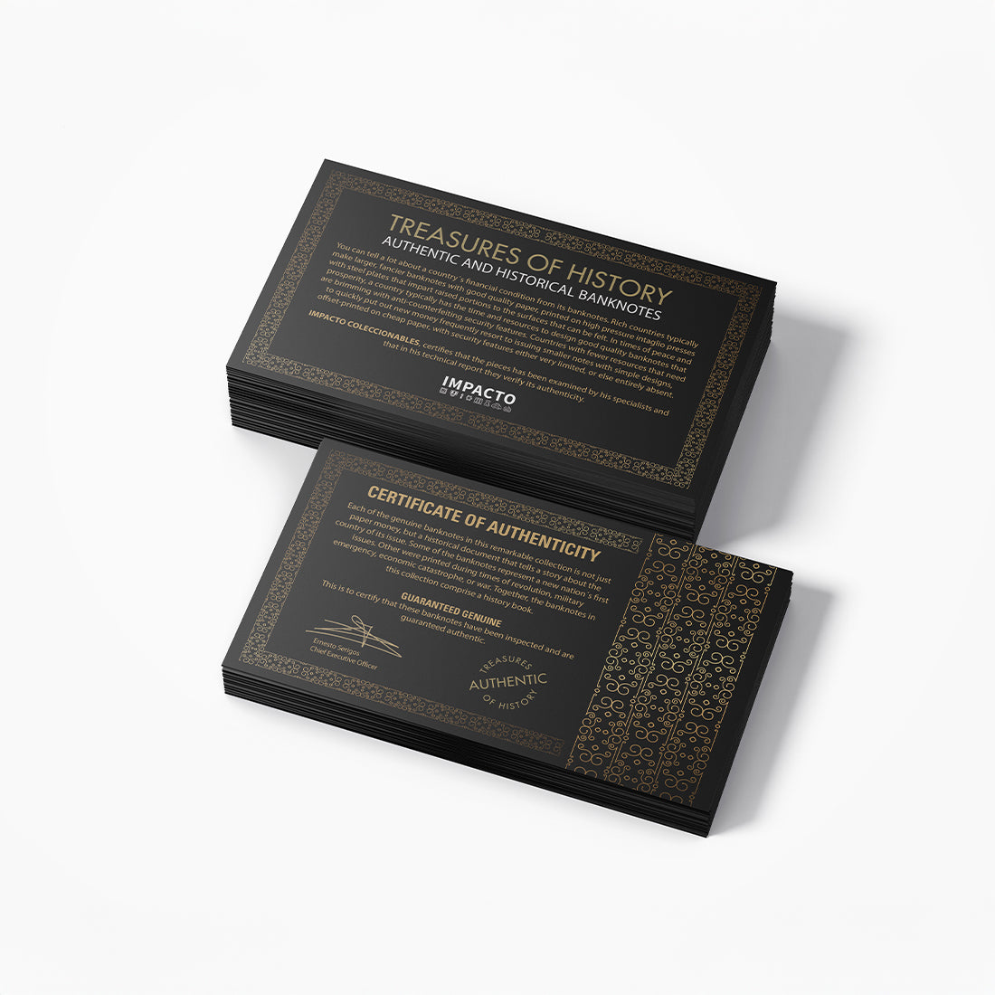 50 billetes auténticos de todo el mundo | Certificados