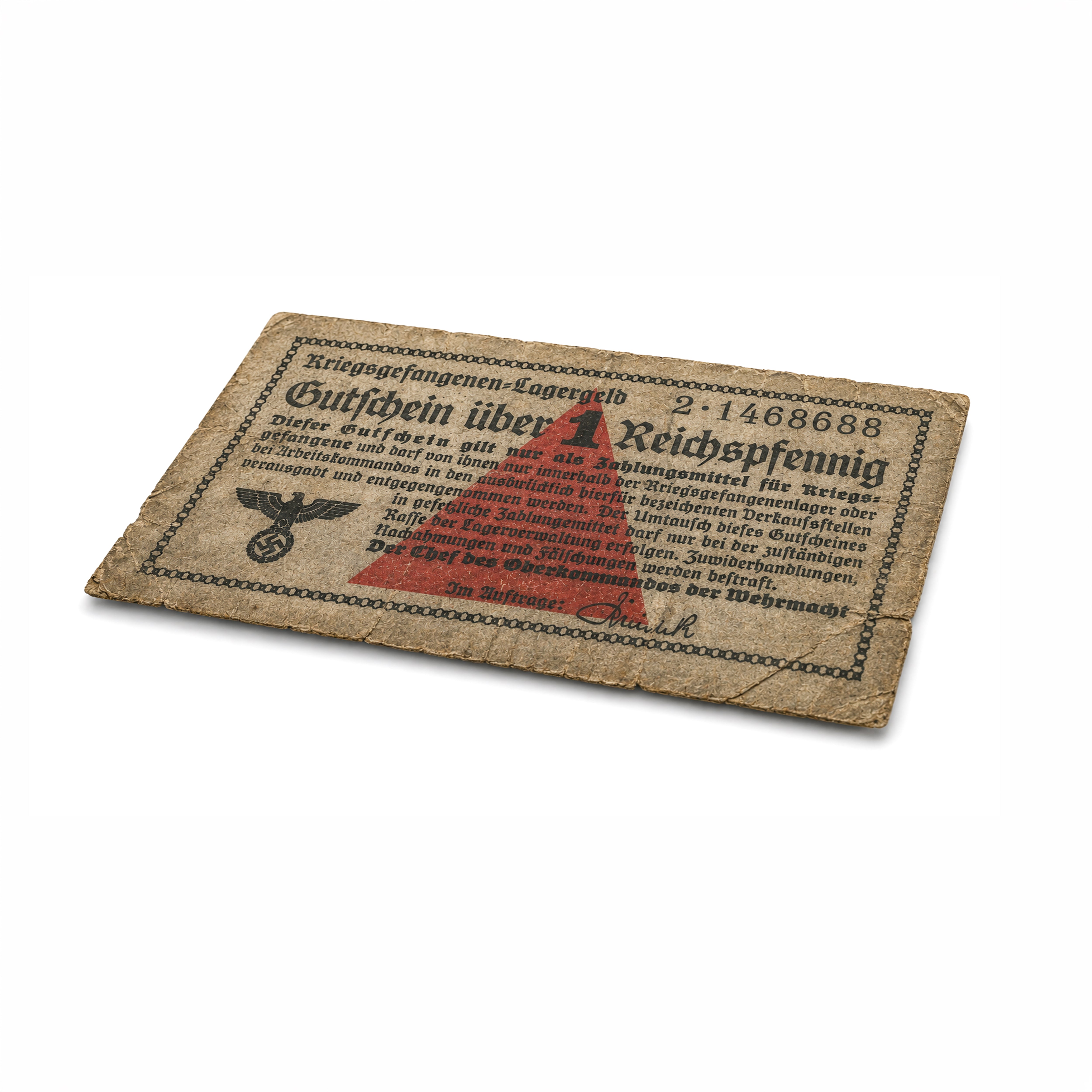 4 Billetes militares auténticos de la Wehrmacht (1939-1944) - Tercer Reich Segunda Guerra Mundial | Certificados