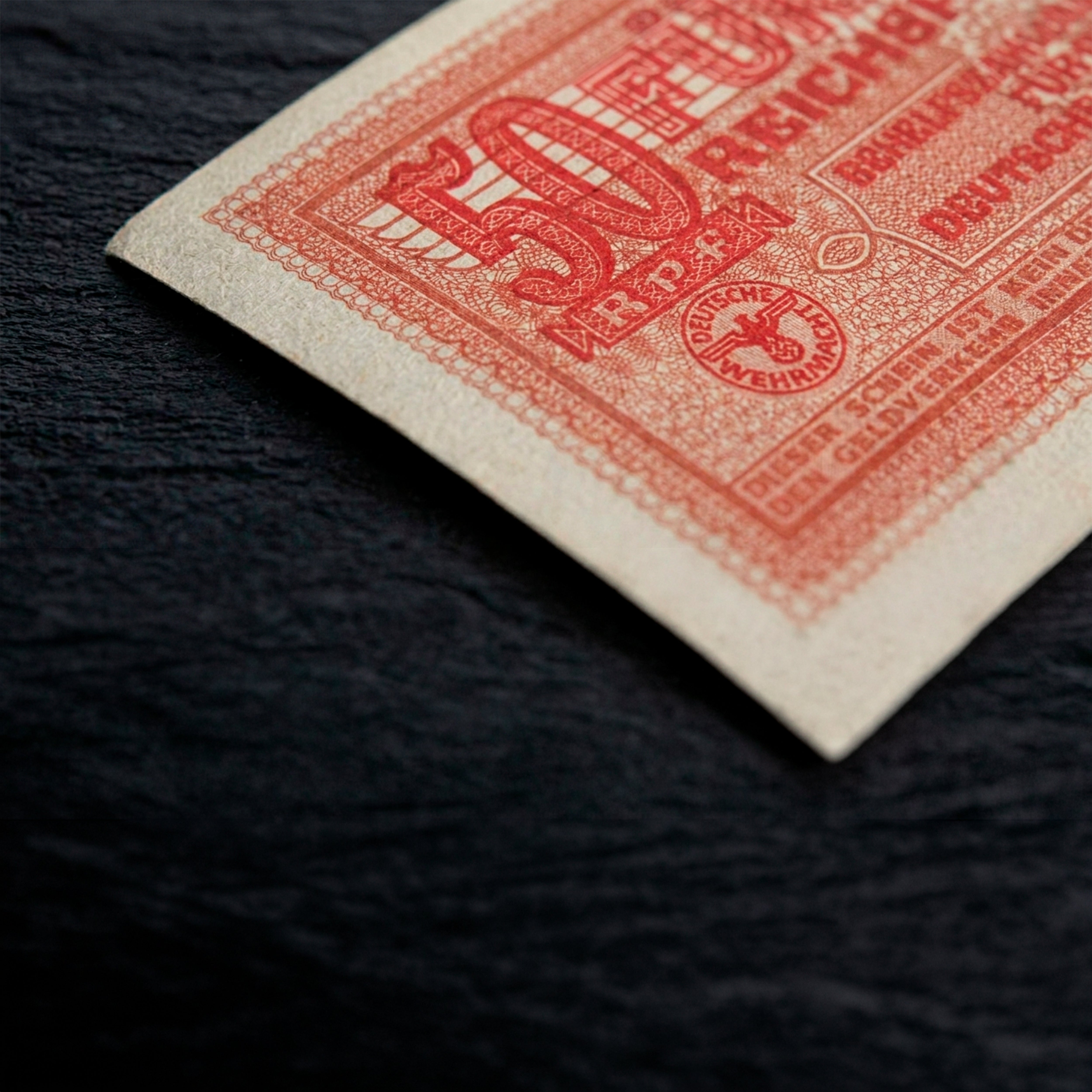 4 Billetes militares auténticos de la Wehrmacht (1939-1944) - Tercer Reich Segunda Guerra Mundial | Certificados