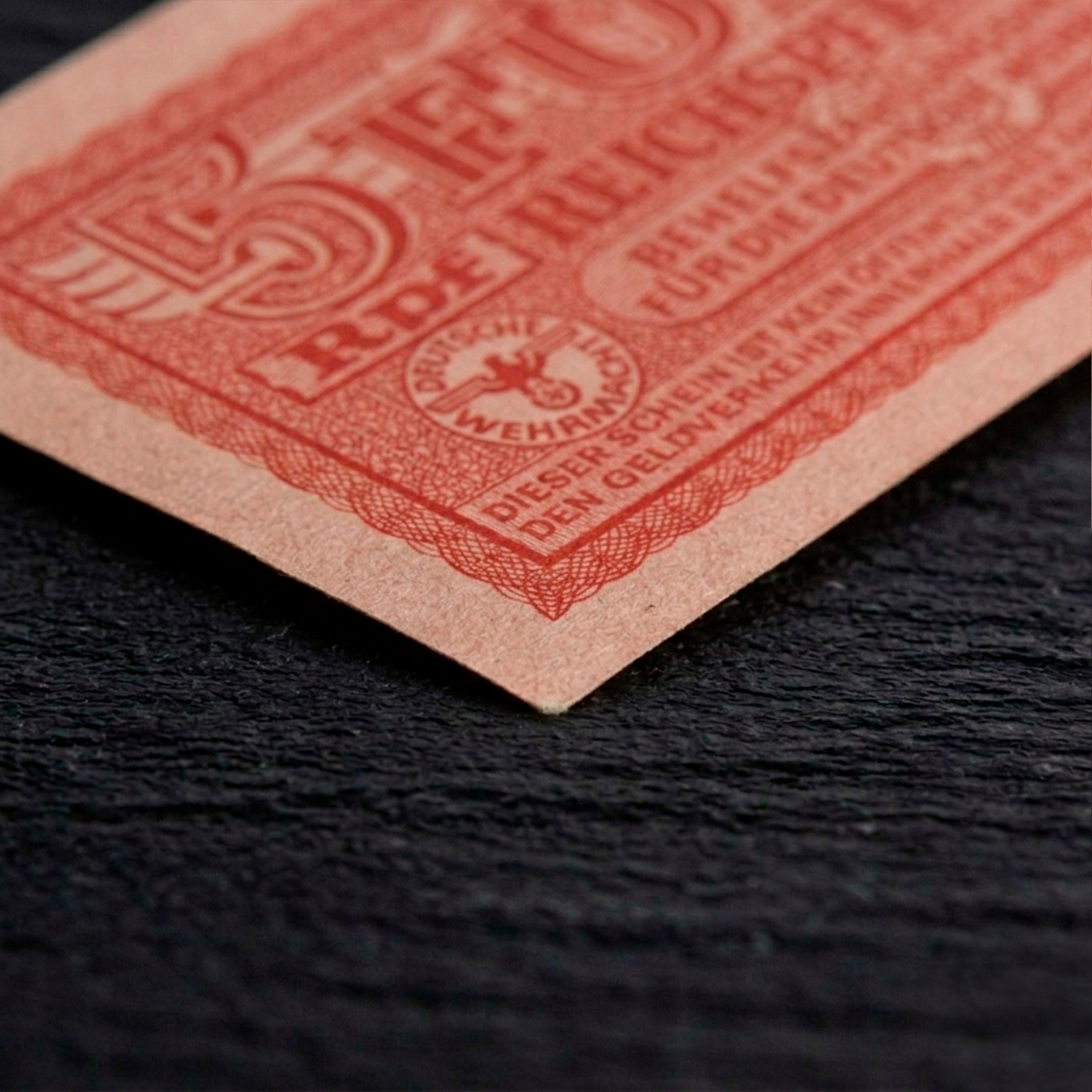 4 Billetes militares auténticos de la Wehrmacht (1939-1944) - Tercer Reich Segunda Guerra Mundial | Certificados