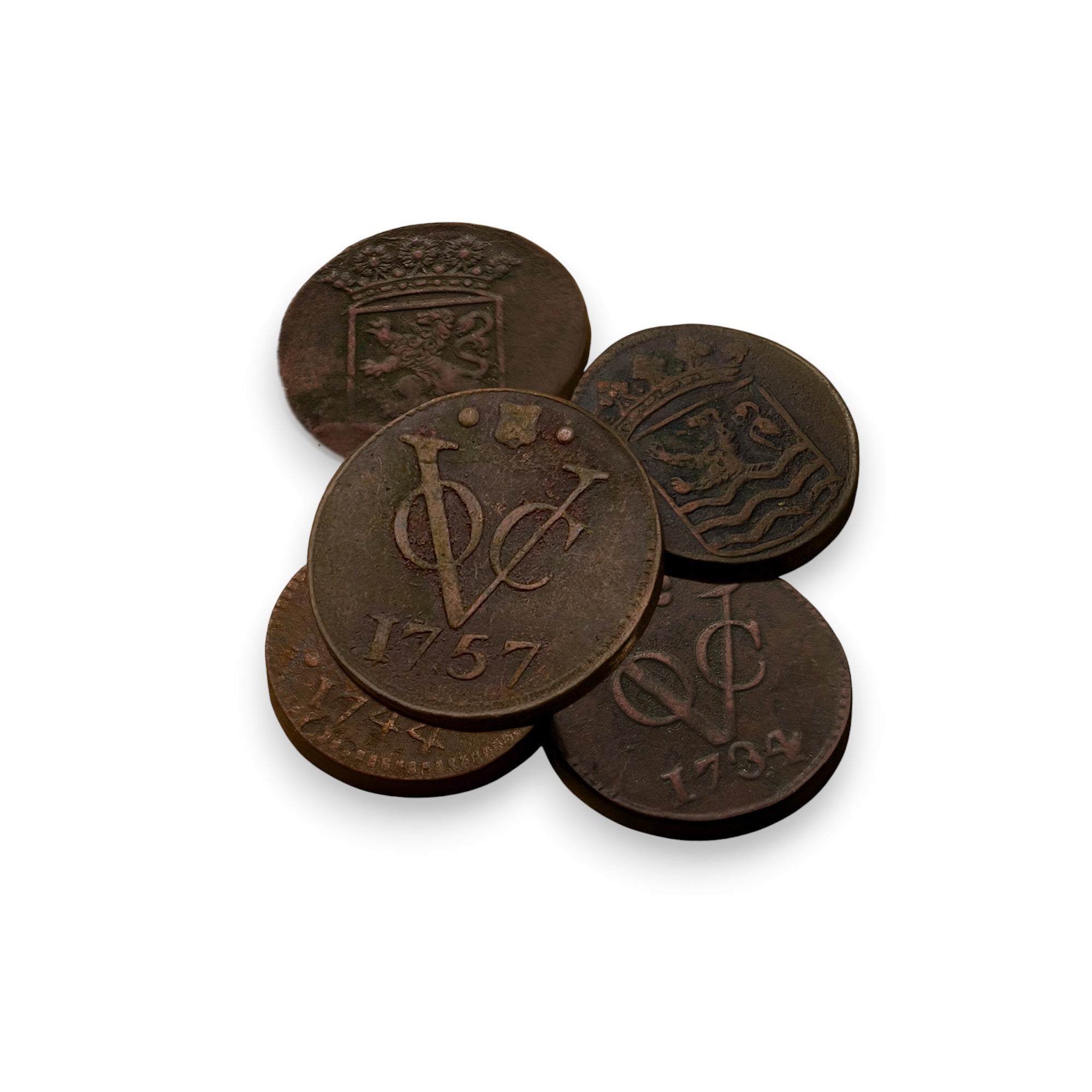 Primer Penny de Nueva York 1726‑1794 – Auténtico Duit Histórico I Pieza Verificada y Certificada