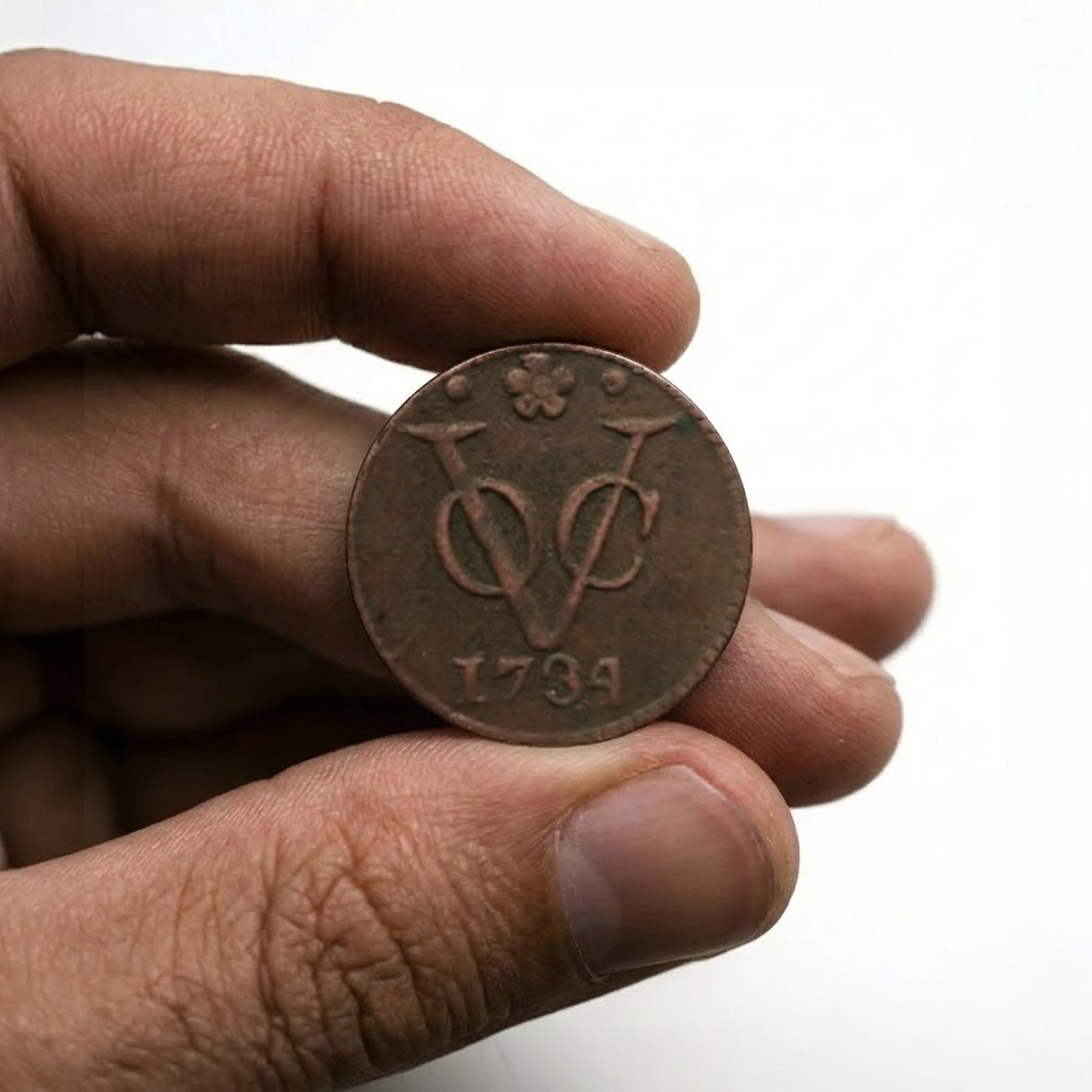 Primer Penny de Nueva York 1726‑1794 – Auténtico Duit Histórico I Pieza Verificada y Certificada