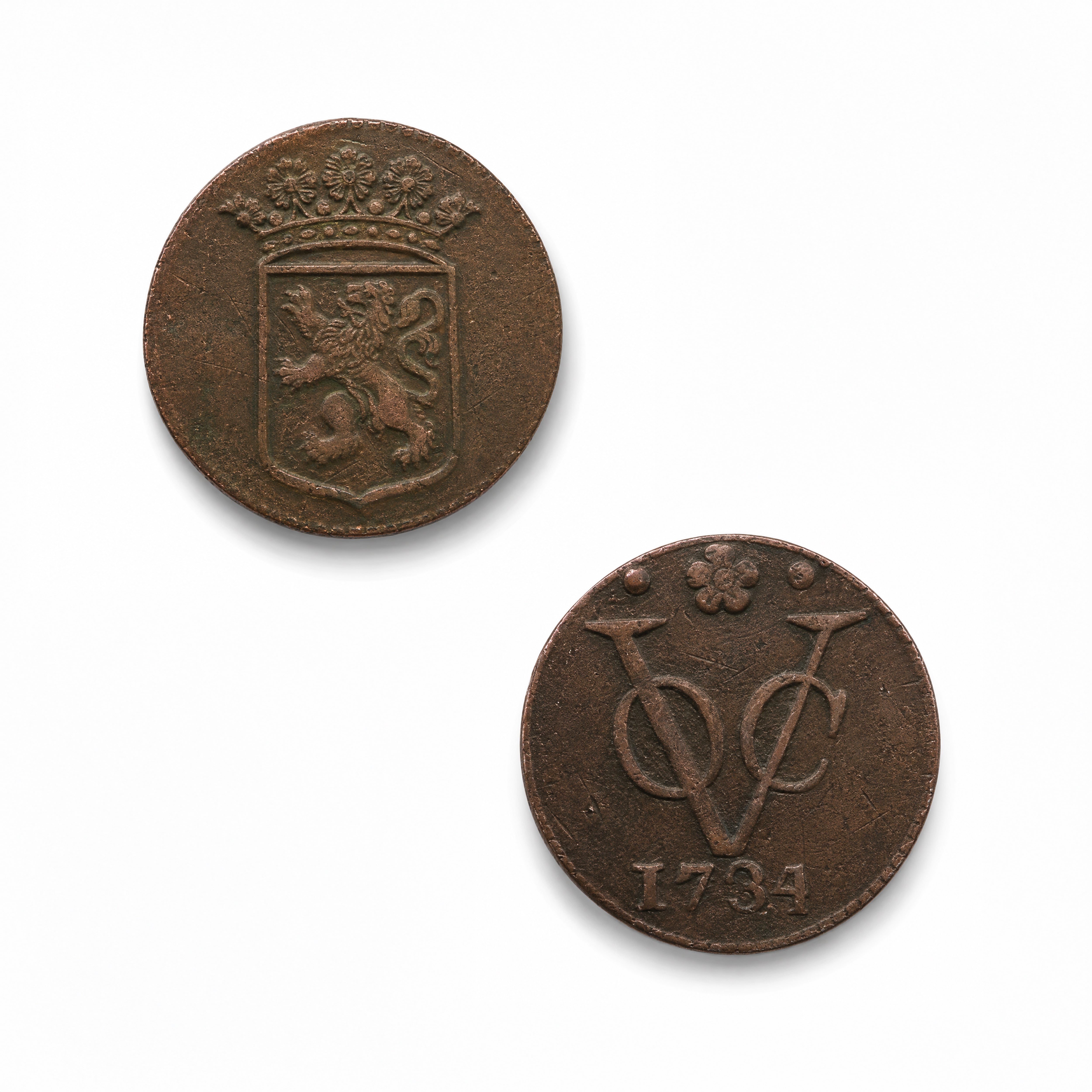 Primer Penny de Nueva York 1726‑1794 – Auténtico Duit Histórico I Pieza Verificada y Certificada