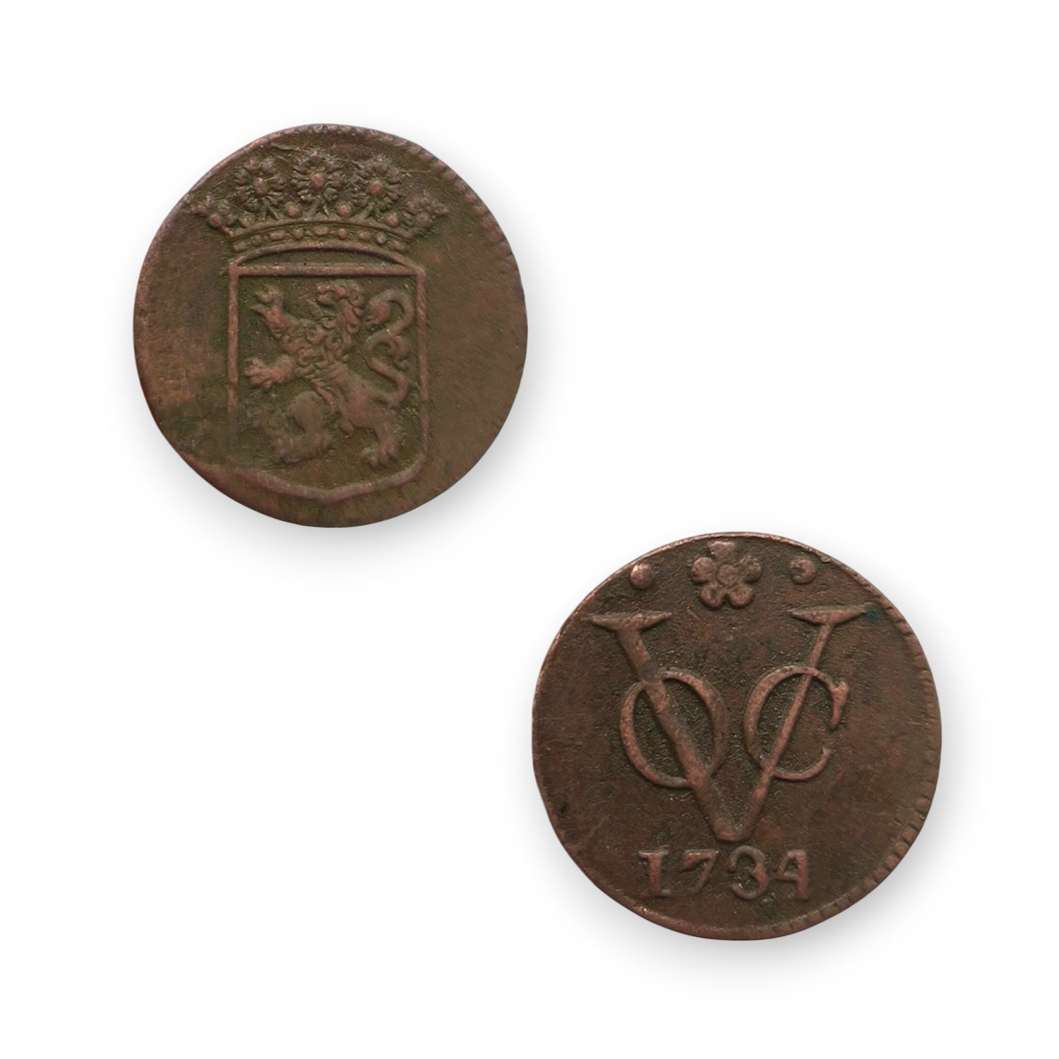 Primer Penny de Nueva York 1726‑1794 – Auténtico Duit Histórico I Pieza Verificada y Certificada