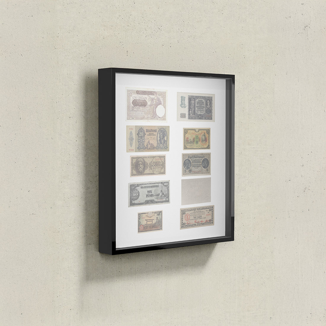 10 billetes auténticos de la Segunda Guerra Mundial - Aliados & Eje (1939-1945) | Certificados