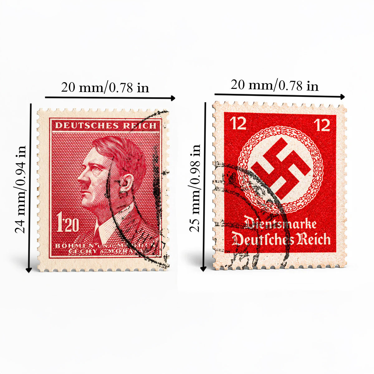 12 monedas y 2 sellos auténticas de la Segunda Guerra Mundial - El Tercer Reich | Certificados