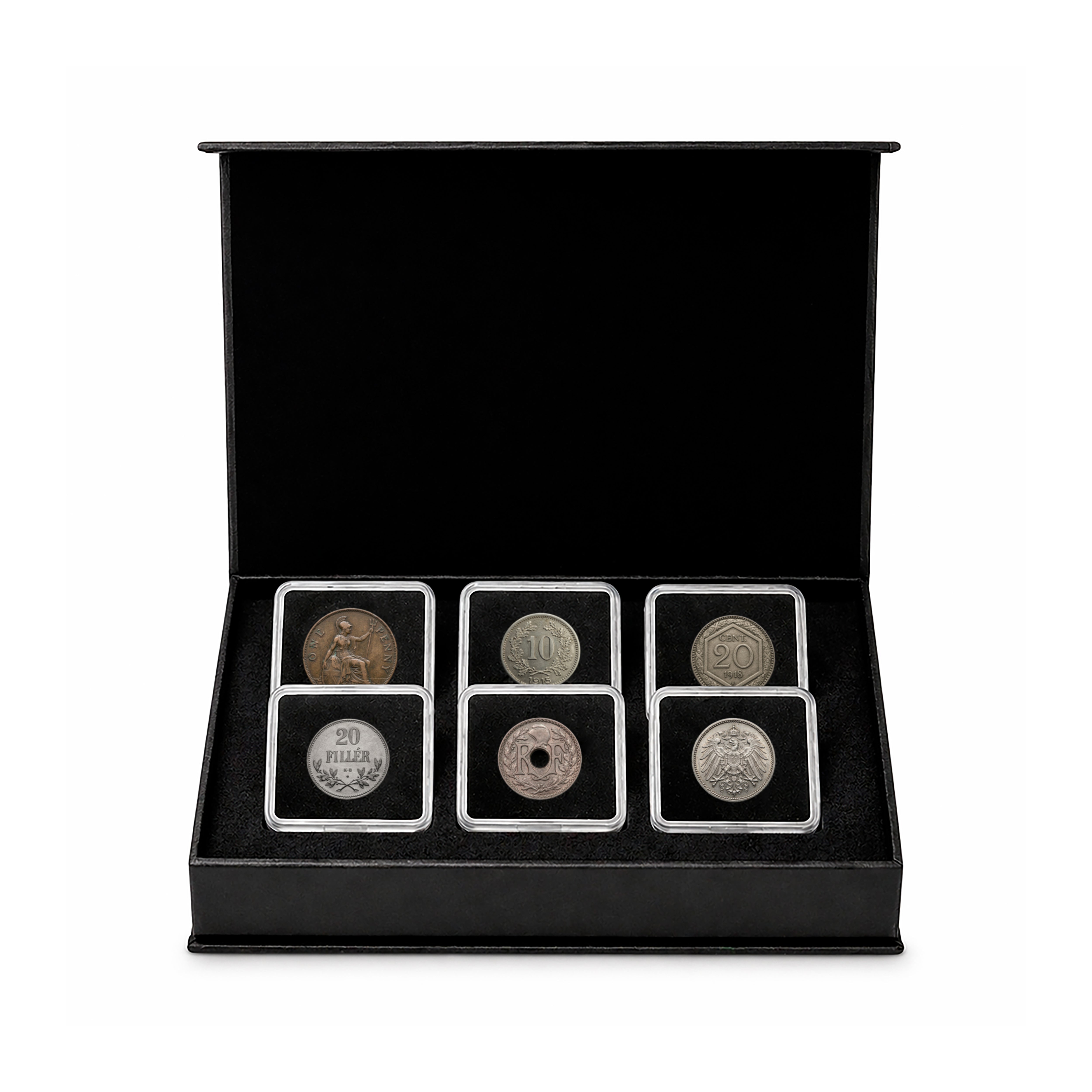 6 monedas auténticas de la Primera Guerra Mundial - (1914-1918) | Certificadas
