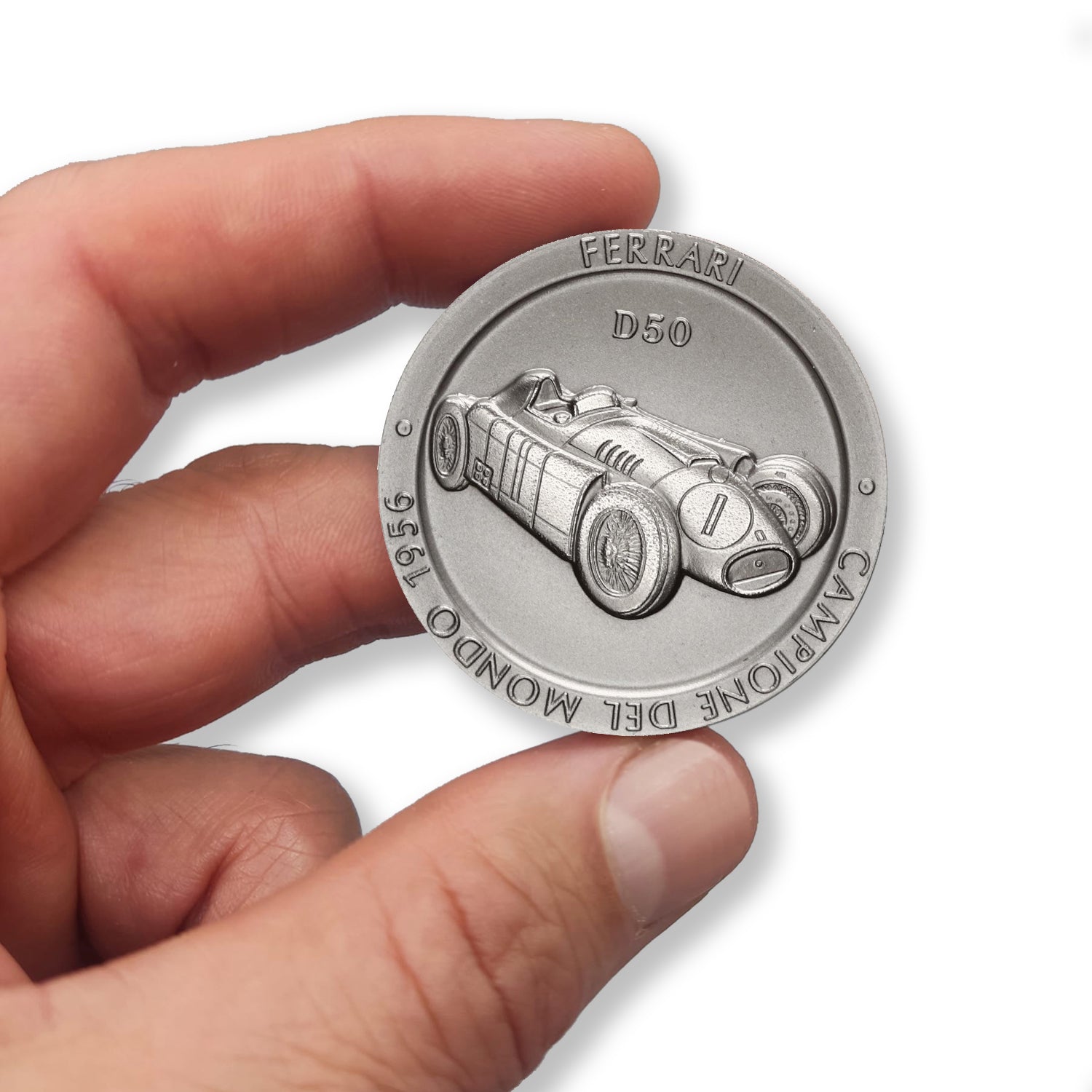 Official Ferrari F1 Championship Medal: Titanium, 1956. D50 Edition