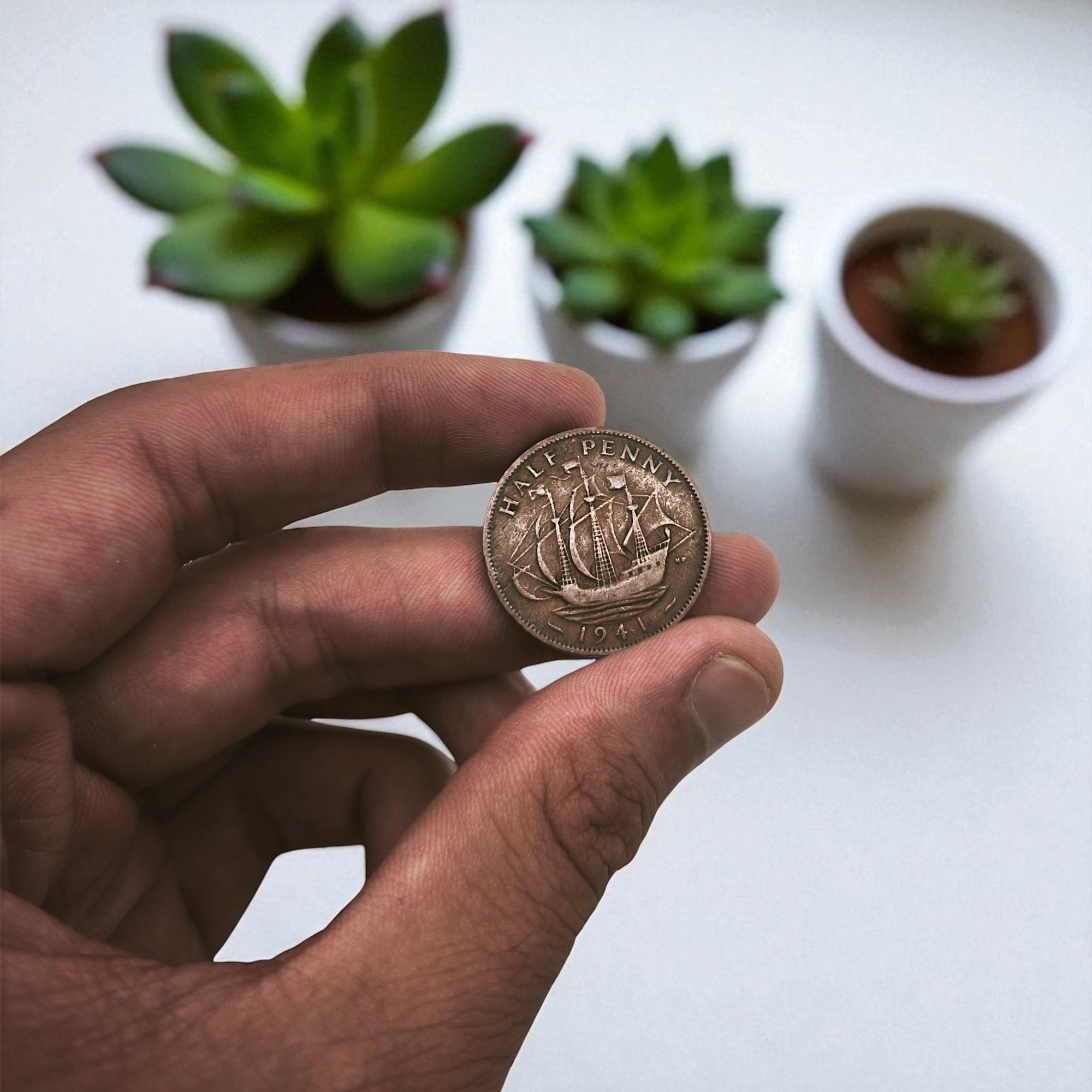 6 monedas auténticas de la Segunda Guerra Mundial - Aliados & Eje en bolsa (1939-1945) | Certificadas