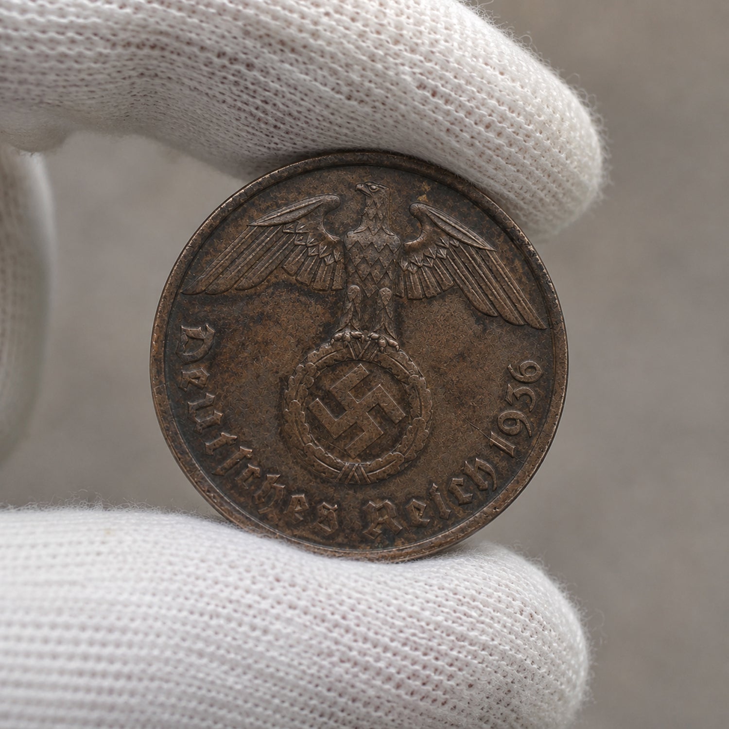 6 monedas auténticas de la Segunda Guerra Mundial - El Tercer Reich (1933-1945) | Certificadas
