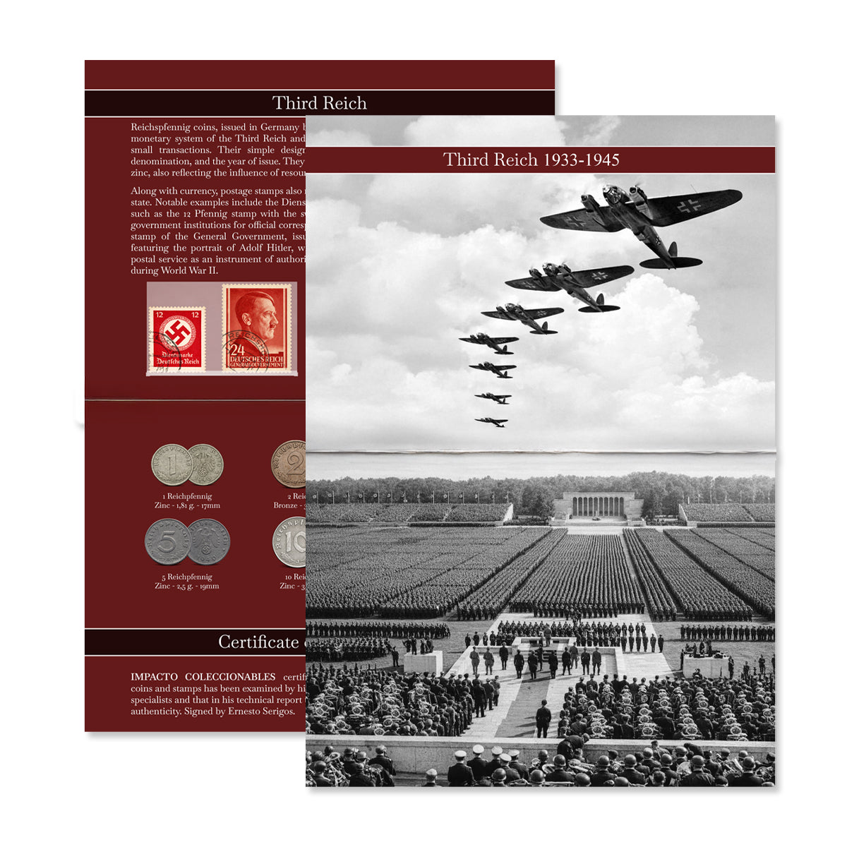6 monete autentiche della Seconda Guerra Mondiale - Il Terzo Reich (1933-1945) | Certificate