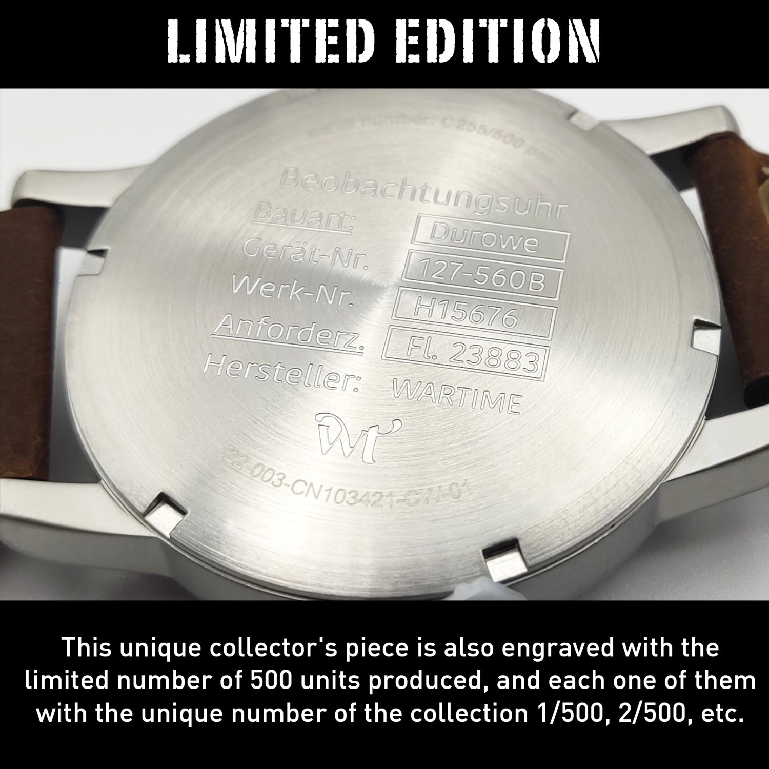 WW2 Luftwaffe Military Watch: Swiss-Quartz, Black, Water Resistant
