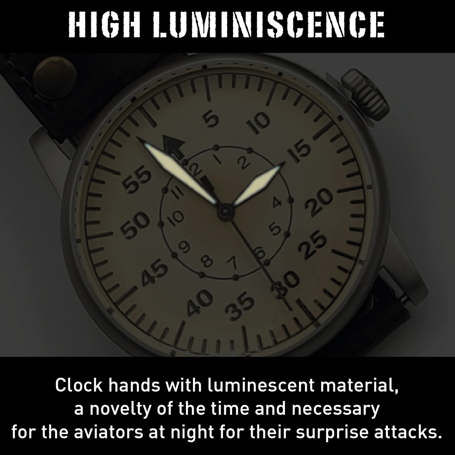WW2 Luftwaffe Military Watch: Light Design, Swiss-Quartz, Water Resistant