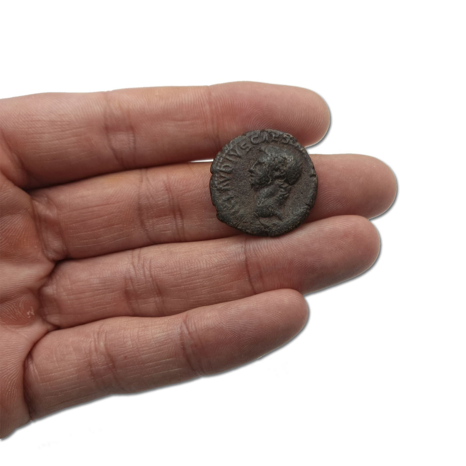 Original antike Münze des Römischen Reiches - Claudius I., vom Schwächsten zum Kaiser. Bronze As