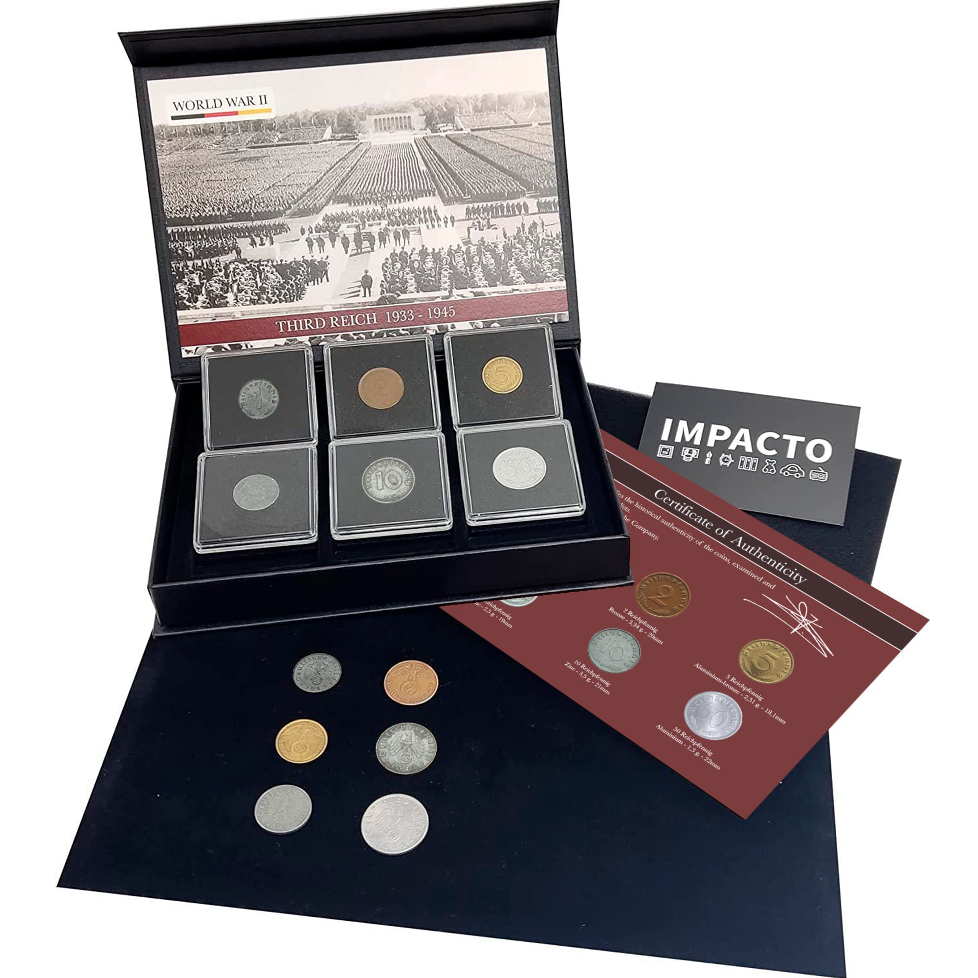 WWII Reichspfennig Coin Collection | 6 Authentic Coins