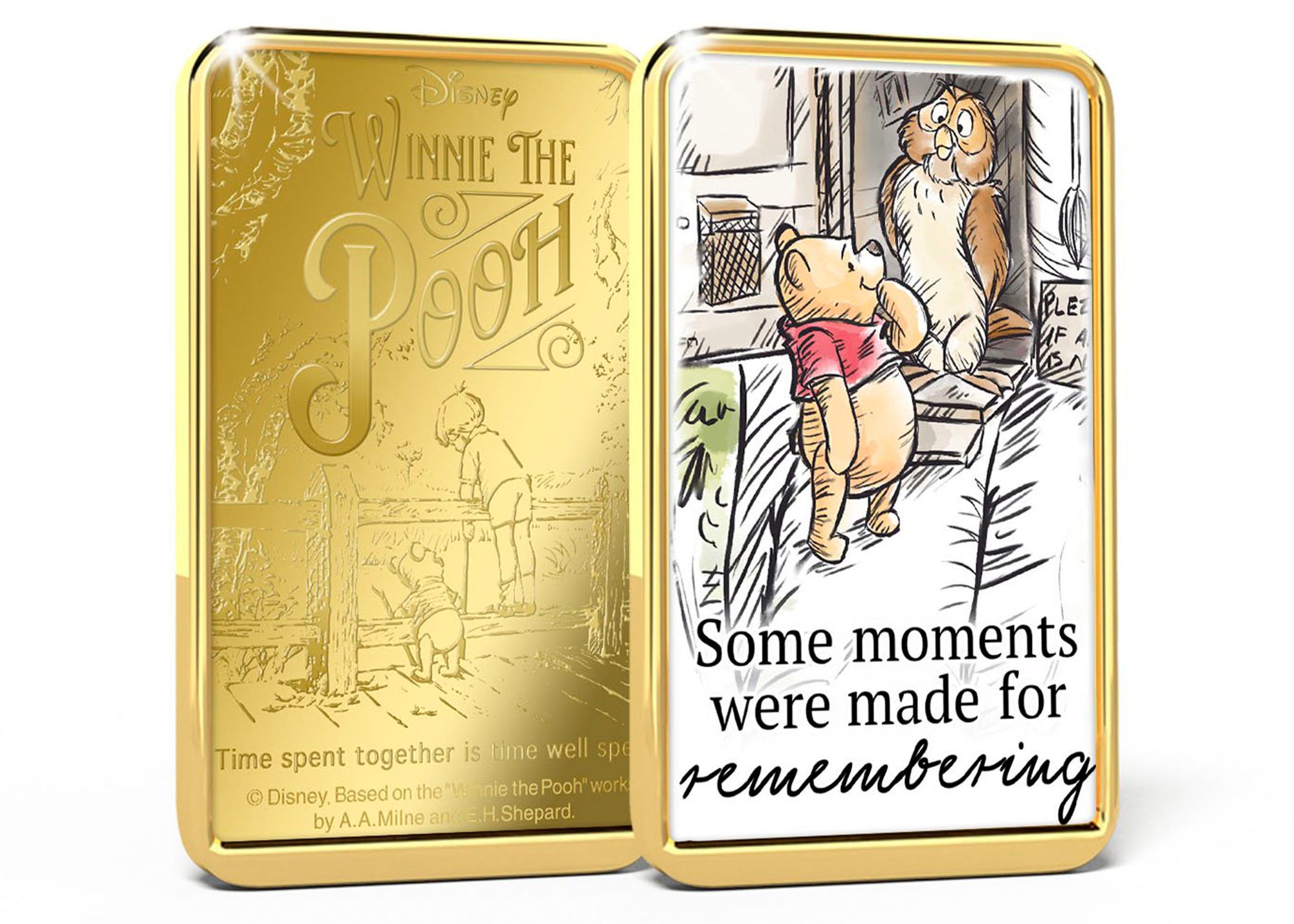 Disney Winnie the Pooh, Lingotes bañados en Oro 24 Quilates - Some Moments Were Made For Remembering