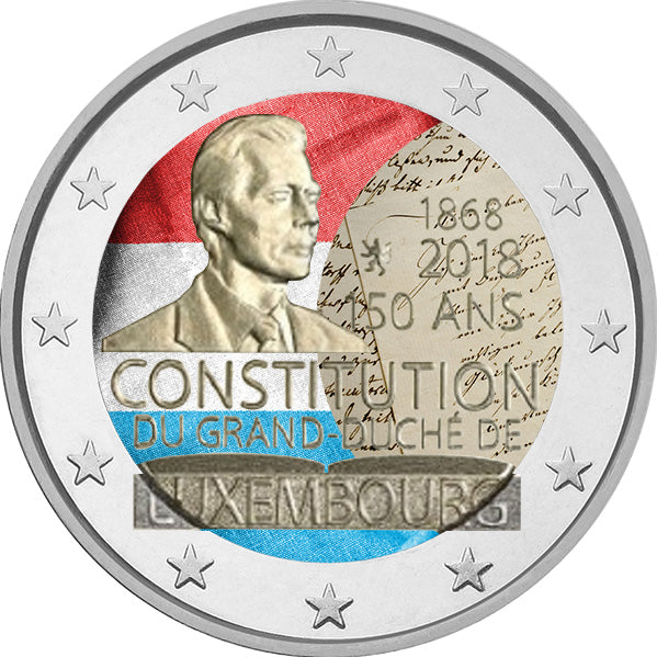 Luxembourg - 2 Euro Colored 2018, 150 years of Constitution.