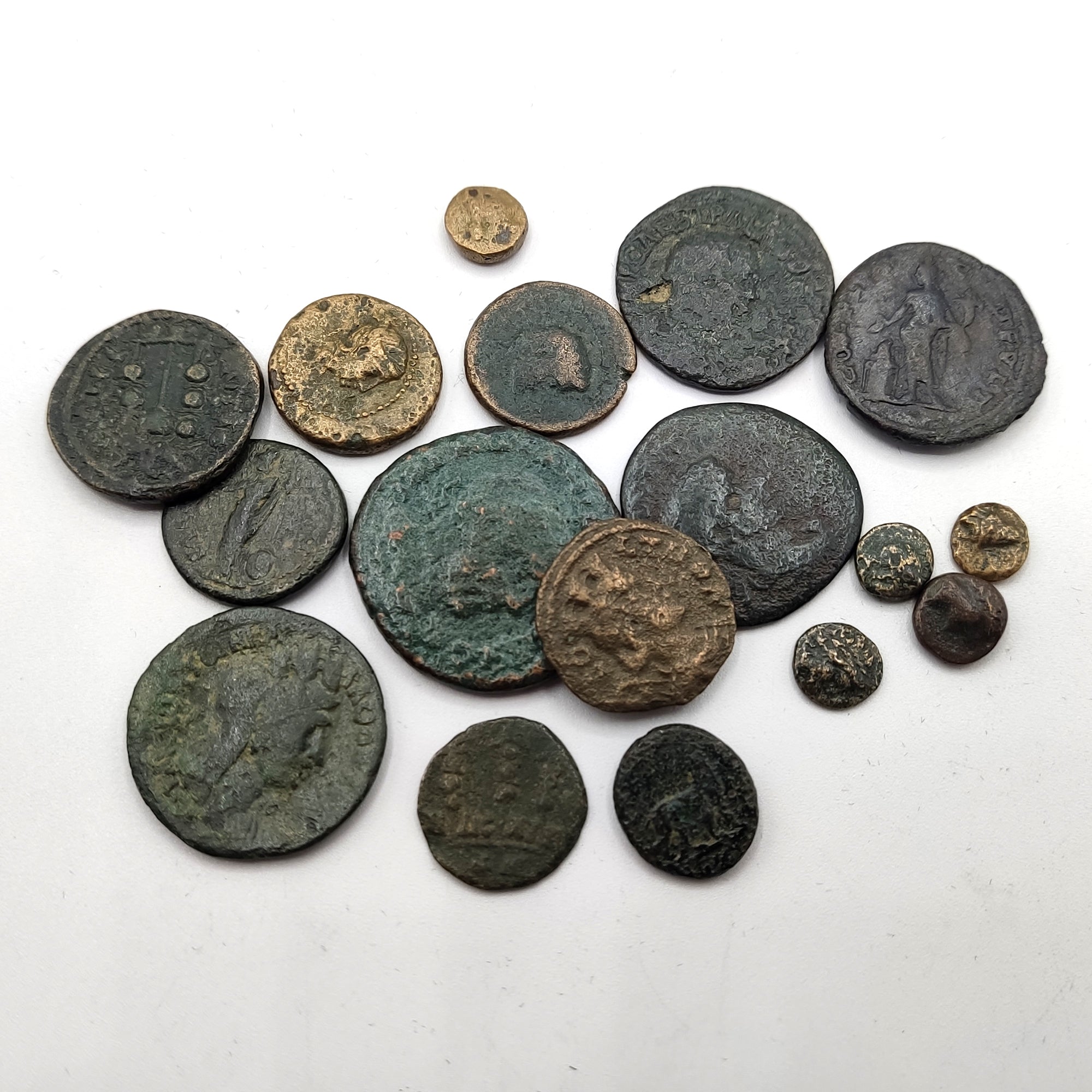 5 Authentic Greek Coins | Collection in a Velvet Bag