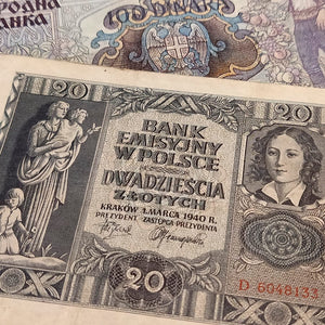 2 Banknotes that were used during the World War 2 by German to invade foreign territories (1939-45) - The Third Reich Invasion Money, Certificate of Authenticity included.