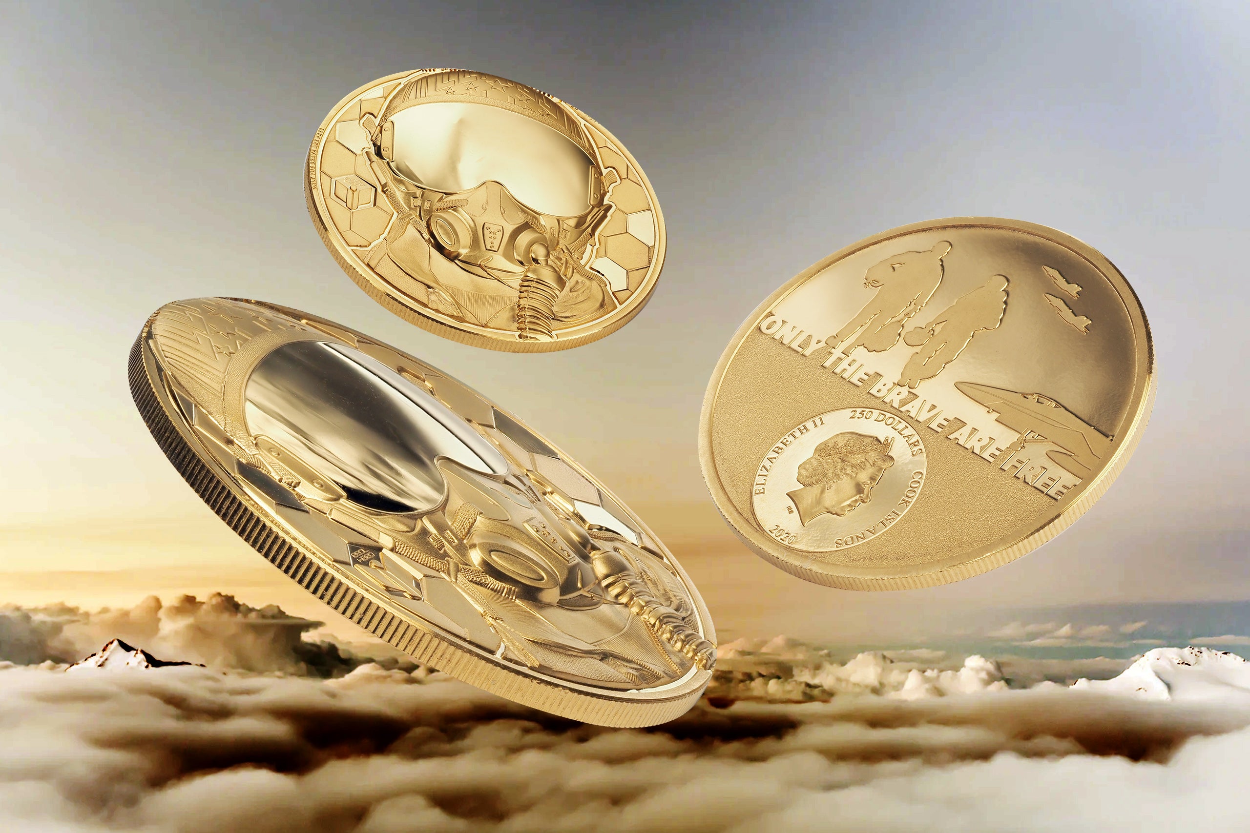 Cookinseln, 250 Dollar 2020. Kampfpilot - Echte Helden 1 Oz. Gold