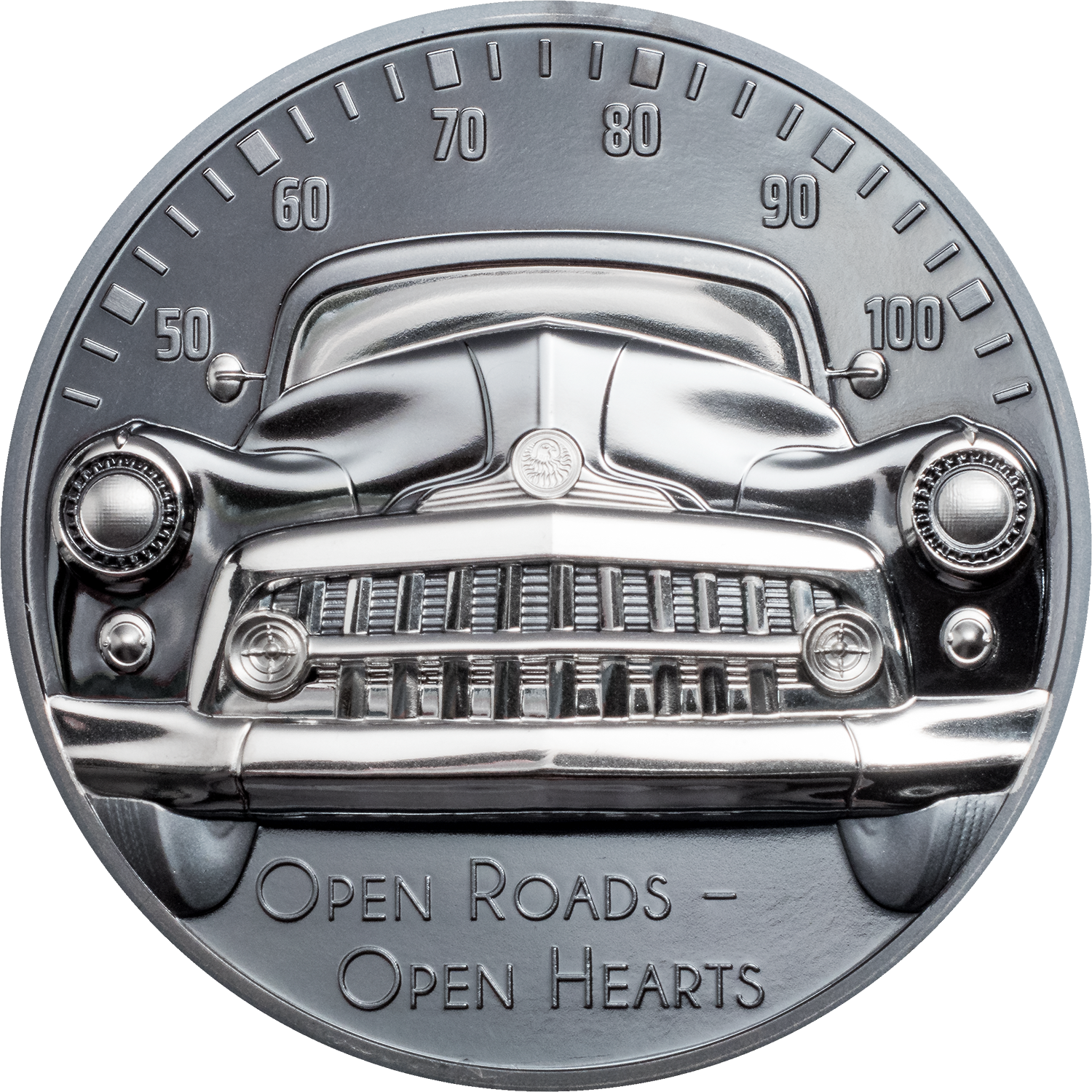 Cook Islands, 10 dollars 2021. Classic Cars - Open Roads. 2 oz Silver
