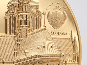 Palau, 500 dollars 2021. Tiffany Art Metropolis - Paris. 5 Oz. Gold ,9999