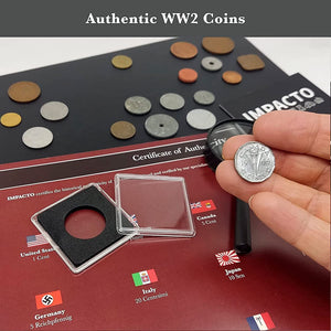 WW2 World Currency - 20 Authentic Coins used during World War 2 - Allies & Axis Powers Collection