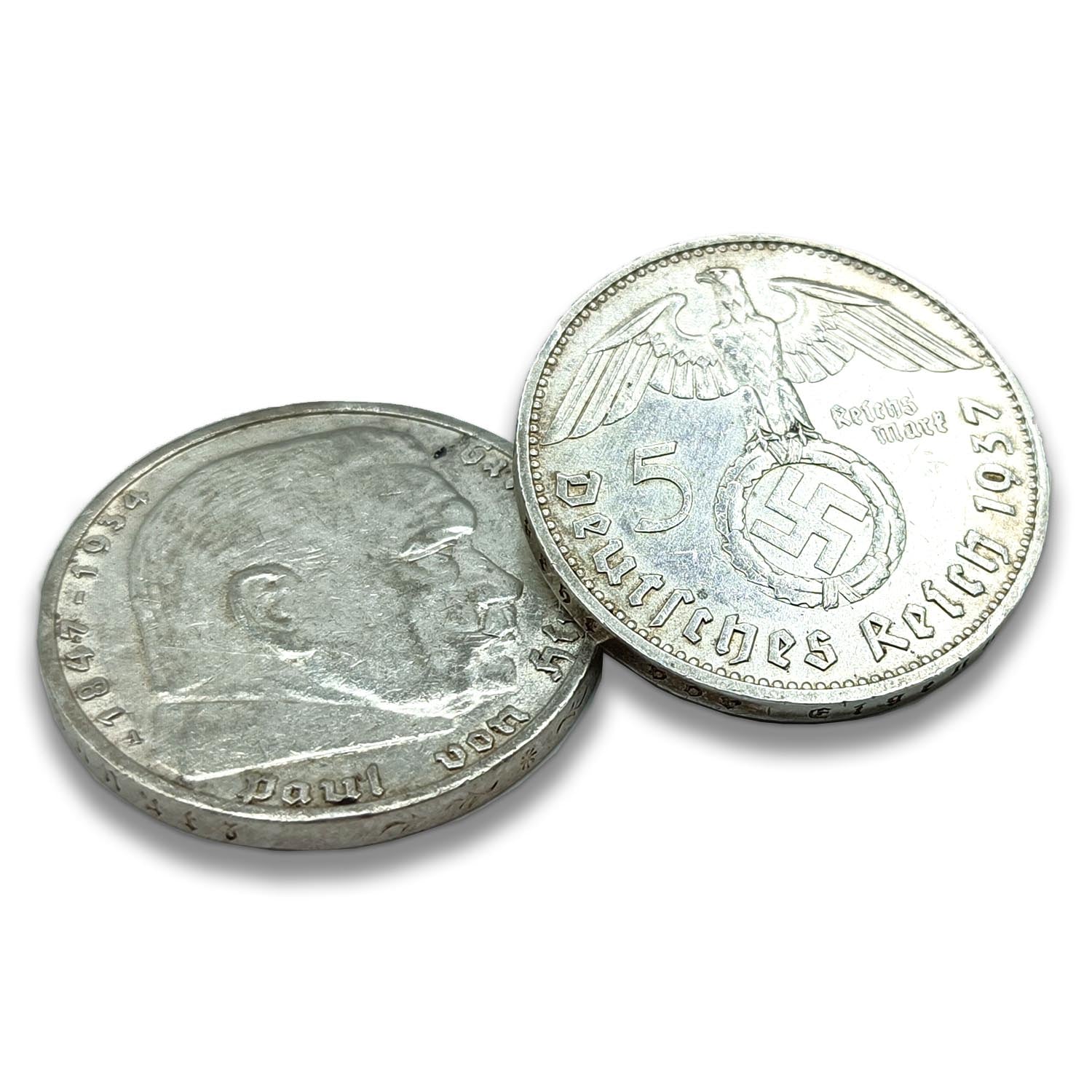 Nazi-Währung aus dem 2. Weltkrieg: Echte 5-Mark-Münze (1936-1939)