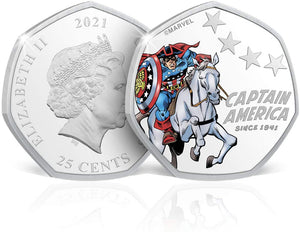 Colección completa Capitán America - 12+2 monedas Edición Limitada y Oficial Marvel.