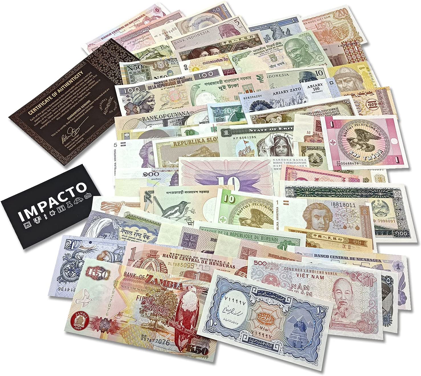 Colección de billetes del mundo: 50 billetes diferentes