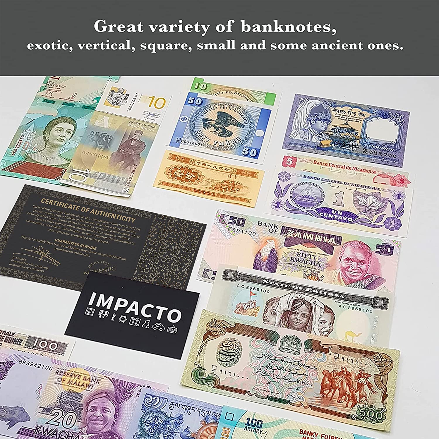 Colección de billetes del mundo: 50 billetes diferentes