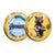 Marvel Los Vengadores Endgame, Rocket - Moneda / Medalla conmemorativa acuñada con baño en Oro 24 quilates y coloreada a 4 colores - 44mm