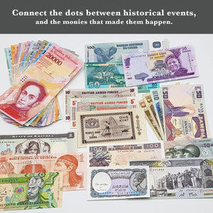 World Currency Collection – 200 Uncirculated Banknotes from Different Countries