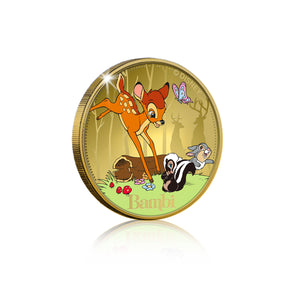 Disney Bambi Edición Luxe - Moneda / Medalla bañada en Oro 24 Quilates - 65mm