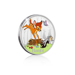 Disney Bambi Edición Luxe - Moneda / Medalla bañada en Plata .999 - 65mm