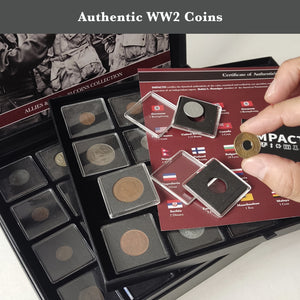 WW2 World Currency - 40 Authentic Coins used during World War 2 - Allies & Axis Powers Top Collection