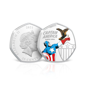 Colección completa Capitán America - 12+2 monedas Edición Limitada y Oficial Marvel.