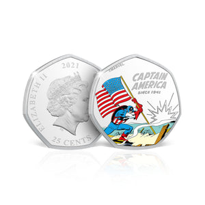 Colección completa Capitán America - 12+2 monedas Edición Limitada y Oficial Marvel.