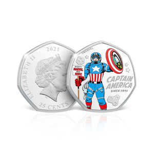 Colección completa Capitán America - 12+2 monedas Edición Limitada y Oficial Marvel.