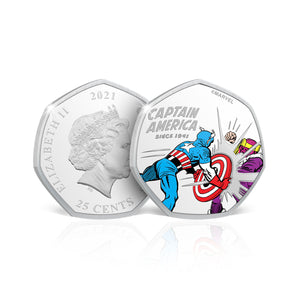 Colección completa Capitán America - 12+2 monedas Edición Limitada y Oficial Marvel.