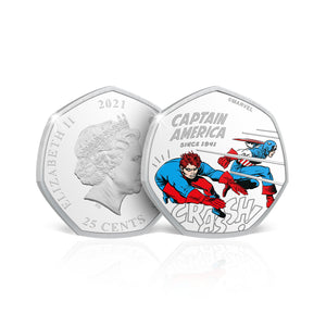 Colección completa Capitán America - 12+2 monedas Edición Limitada y Oficial Marvel.