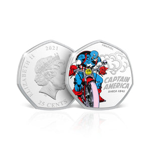 Colección completa Capitán America - 12+2 monedas Edición Limitada y Oficial Marvel.