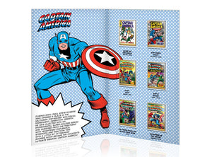 Marvel Comics Colección Completa Capitán América, 6 Lingotes bañados en Oro 24 Quilates