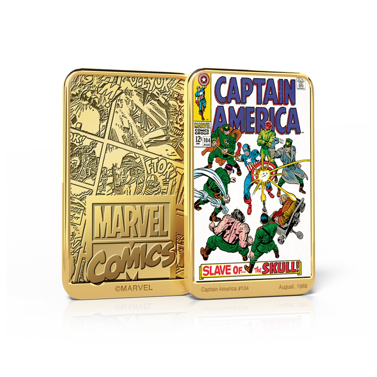 Marvel Comics Colección Completa Captain America, 6 Lingotes bañados en Oro 24 Quilates