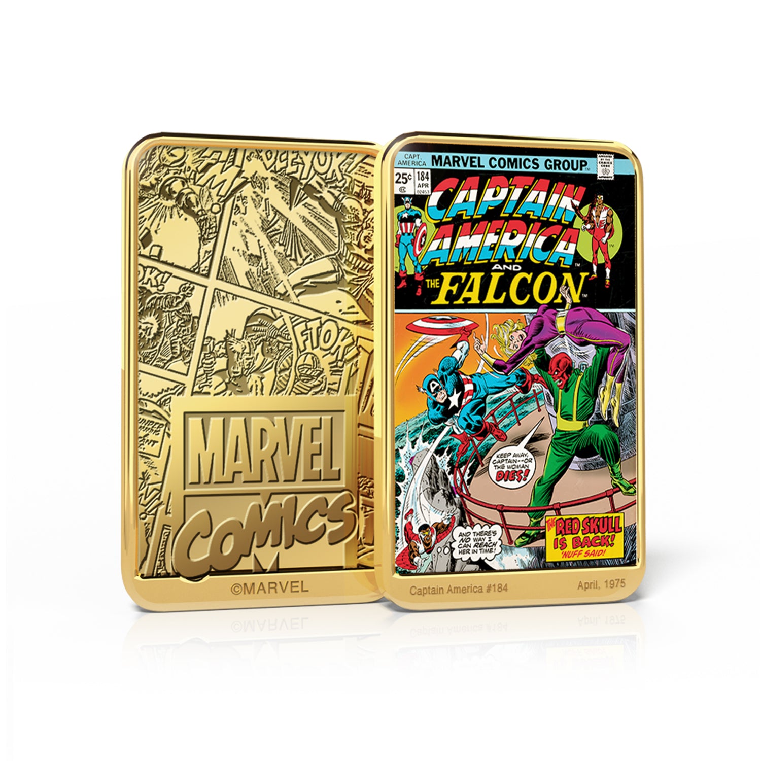 Marvel Comics Colección Completa Captain America, 6 Lingotes bañados en Oro 24 Quilates