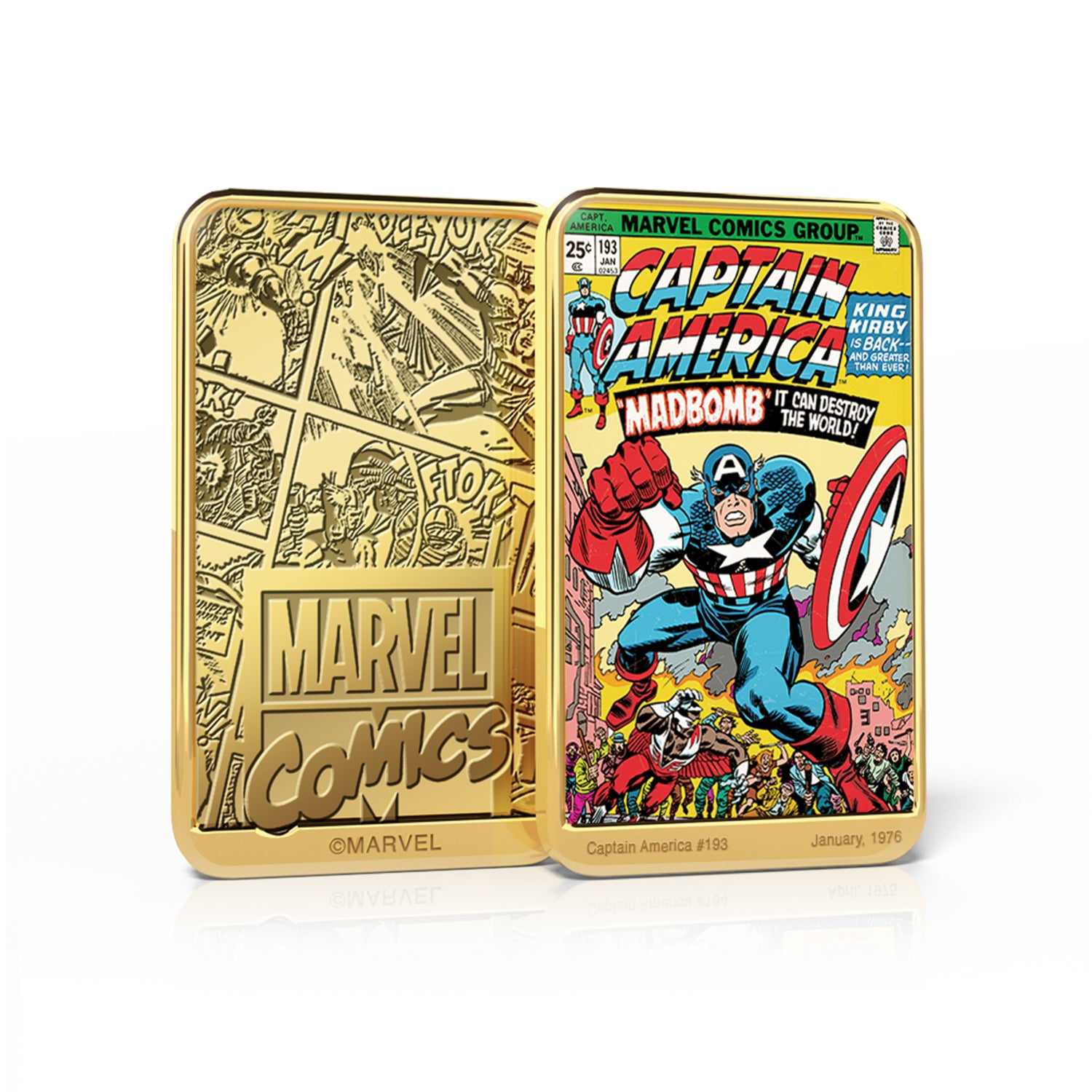 Marvel Comics Colección Completa Captain America, 6 Lingotes bañados en Oro 24 Quilates